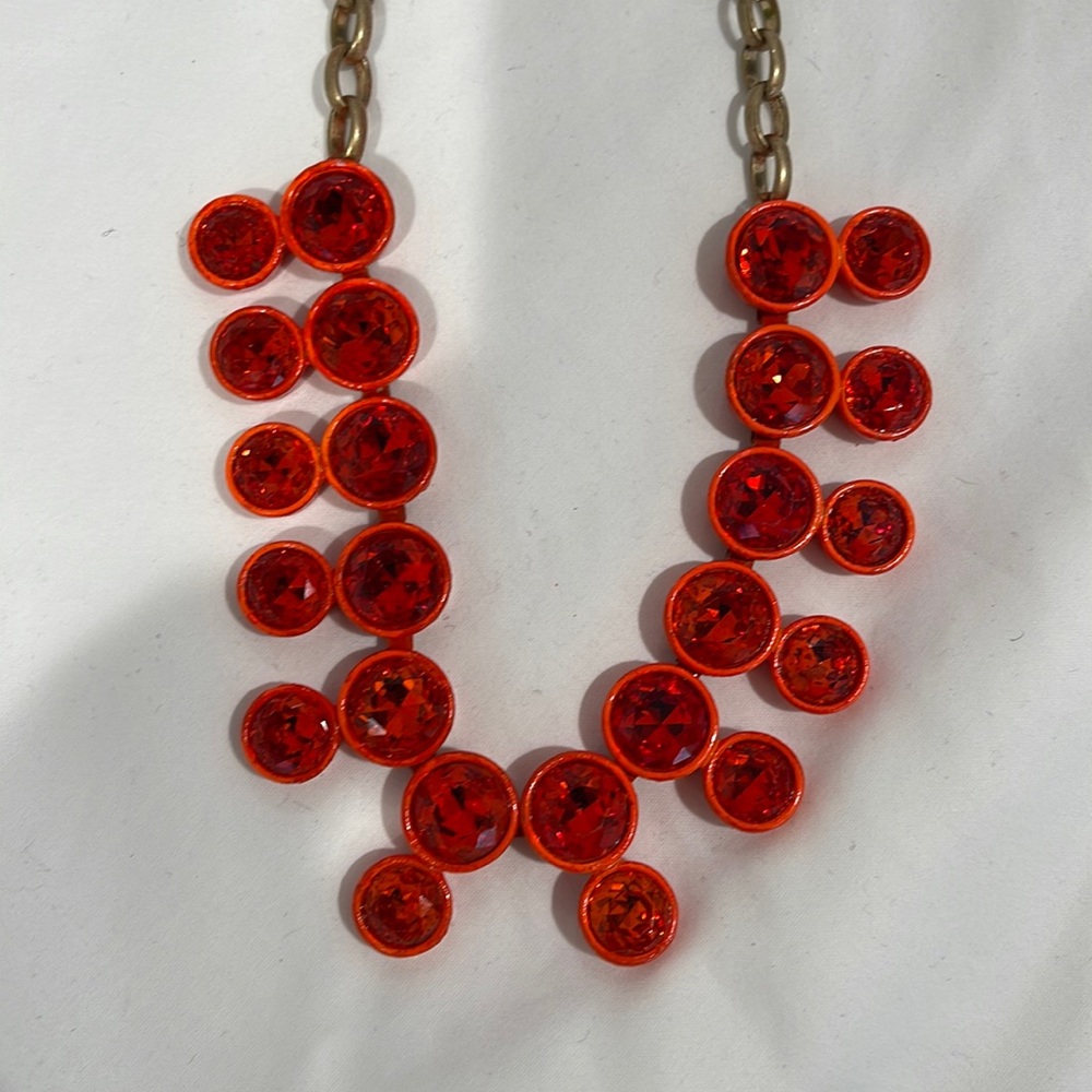 Jcrew orange brûlée necklace